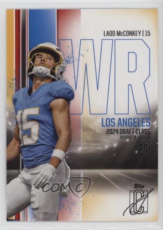 2024 Topps Signature Class Rookies Red & Yellow Ladd McConkey #135 Rookie RC 8f7