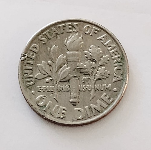 1998 P Roosevelt Dime RARE Errors Die Clash Obverse Band Error Off Center - Picture 2 of 15