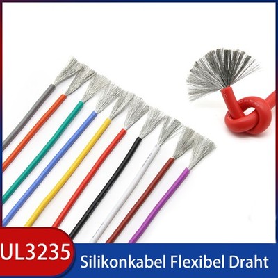UL 3135 Silikonkabel Flexibel Draht 10/14/15/16/17/18/20/22/24/26/28/30AWG