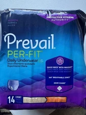 Prevail Per-Fit XL (58”-68”) Women’s Daily Protective Underwear 14 Count 4 Units