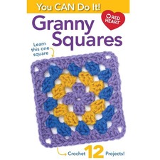Leisure Arts You Can Do Granny Square Crochet Book, 5 mm or 6 mm, Multi Color
