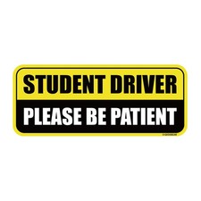 Student Driver Car Magnet - Colorful, Reflective, Weather-Resistant - Rectang...
