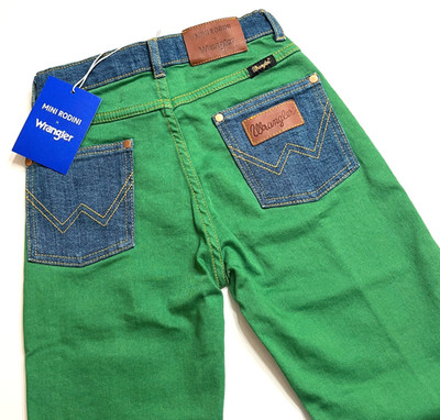 Mini Rodini x Wrangler Jean Girls 9-11 Years (EU 140-146) Green Organic Flared