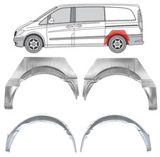Für MB VITO W639 2003- 2014 Radlauf reparatur blech + Innere Satz/ L+R Für MB VITO W639 2003- 2014 Radlauf reparatur blech + Innere Satz/ L+R