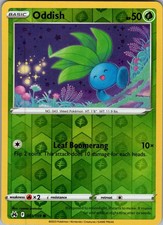 Oddish 001/159 Common Crown Zenith Pokemon Reverse Holo Near Mint