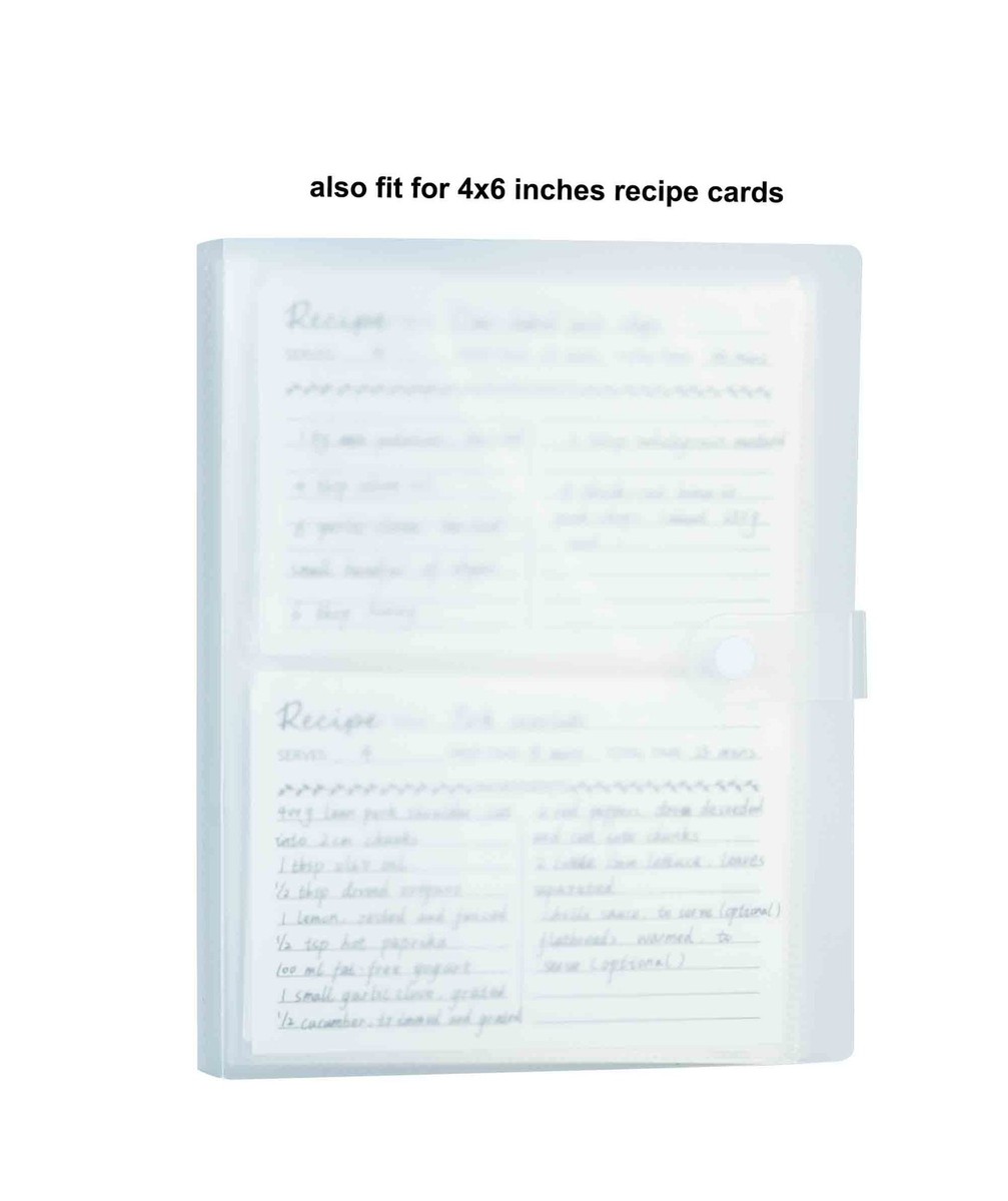 2 Pack 4x6 Inch Index Card Holders Plastic Sleeves Index Card Booklet  Folder | eBay