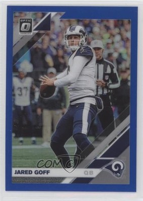 2019 Panini Donruss Optic Blue Prizm 39/150 Jared Goff #53 rg1