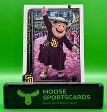 2025 Topps Series 1 Baseball Celebration Swinging Friar Mascot Insert