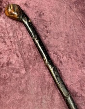 ANTIQUE IRISH SHILLELAGH TREE KNOT BURL WOOD MAN WALKING STICK STAFF CANE 36  