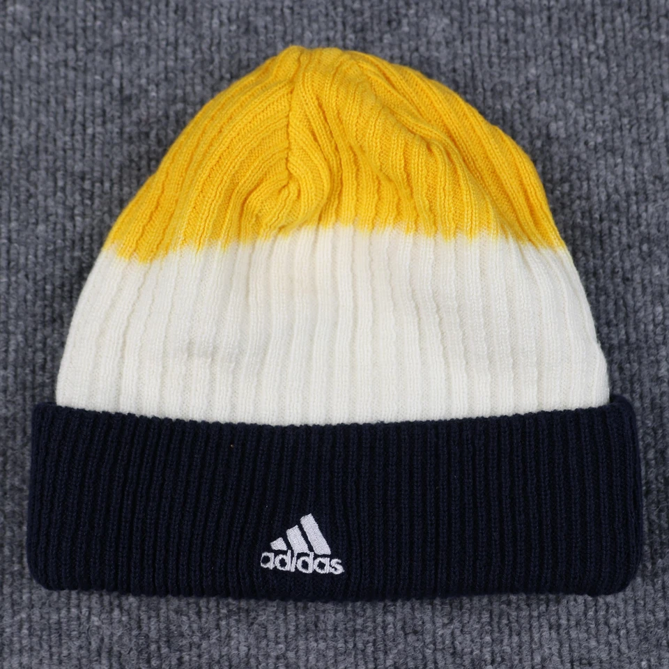 LA Galaxy Hat Beanie Mens One Size Blue Yellow MLS Soccer Cuffed Adidas - Image 4 of 4
