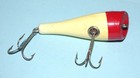 Vintage Creek Chub Husky Plunker Wood Fishing Lure 3202 Red / White - Glass Eyes — photo 2