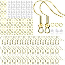 Hypoallergenic Earring Hooks 500 PCS/75 Pairs, Earring Making kit Nickel fr...