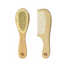 Baby Brush  Comb Set Gently grooms baby's hair Made of natural wood  bristles