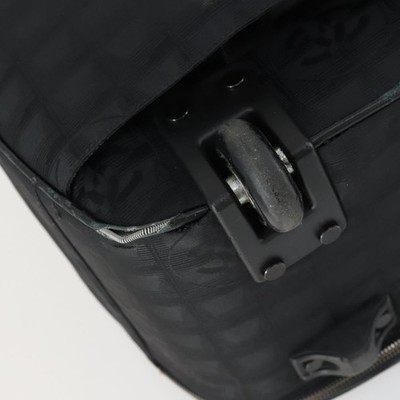 CHANEL New Travel Line Suitcase Nylon Black CC Auth bs31796 | eBay