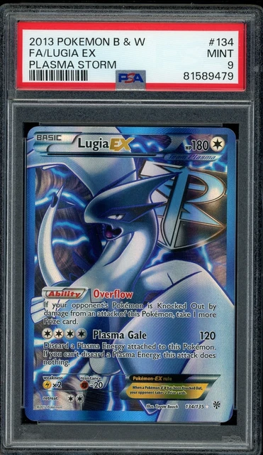 Pokemon PSA 9 Plasma Storm Lugia EX 134/135 Full Art Holo Mint