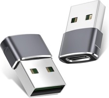 USB to USB C Charging Adapter 2 Pack for iPhone 17
