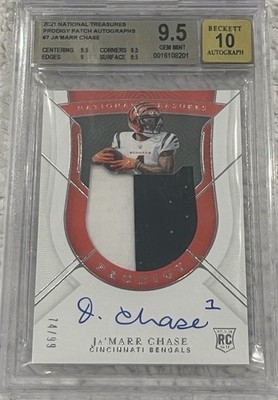 2021 Panini National Treasures - Prodigy Patch Autographs Ja'Marr Chase BGS 9.5