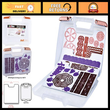 Magnetic Die Storage Case with 3 Sheets, Portable Craft Organizer, Translucent