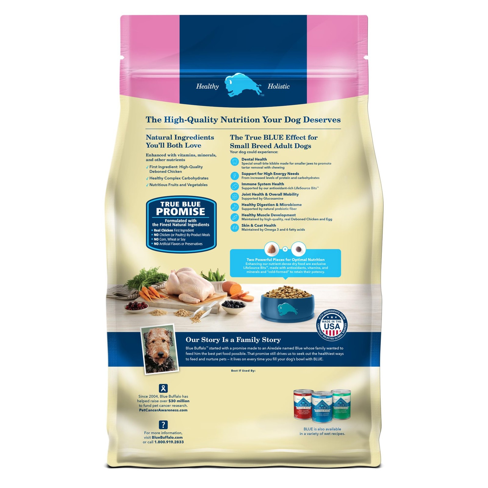 Blue Buffalo Life Protection Formula Adult Small Breed Dry Dog Food, Supports