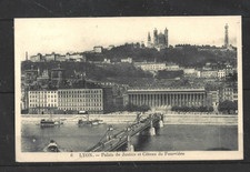 FRANCE - carte postale 1939 Lyon + timbres 386/387