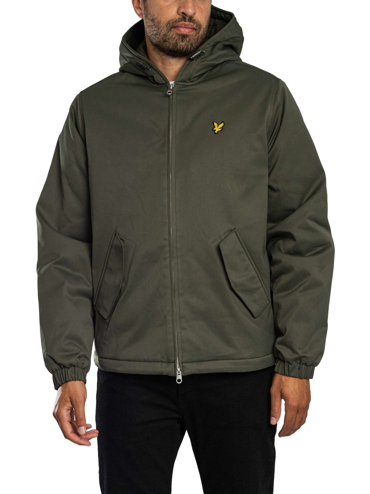 Lyle & Scott Padded Hooded Zip Through Jacket, Deep Depths - XXL