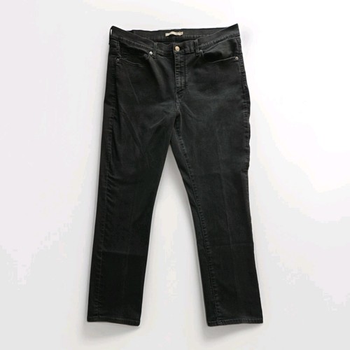 Levi’s Classic Jeans Dritto Nero Pantalone Denim Donna Taglia 18 W 34 - Foto 1 di 7