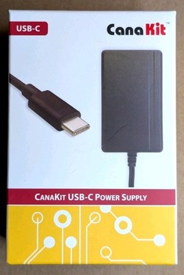 CanaKit DCAR-RSP-3A5C 5.1V 3.5A USB-C Power Supply for Raspberry Pi 4 OEM New