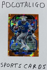 2021 Panini Prizm Billy Sims Orange Ice #154 Detroit Lions