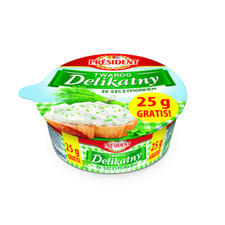 5902409705034 President Twar&oacute;g Delikatny ze Szczypiorkiem 150g+25g Lactalis Pols