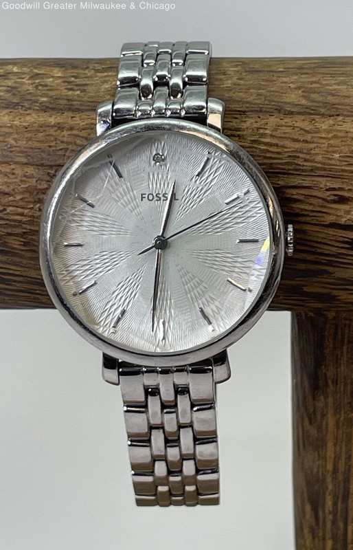Fossil ES3858 Silver Tone Stainless Watch 67.6g