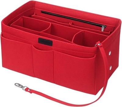 Taschenorganizer für Damenhandtaschen, Filz Bag-in-Bag Organizer mit Fächern