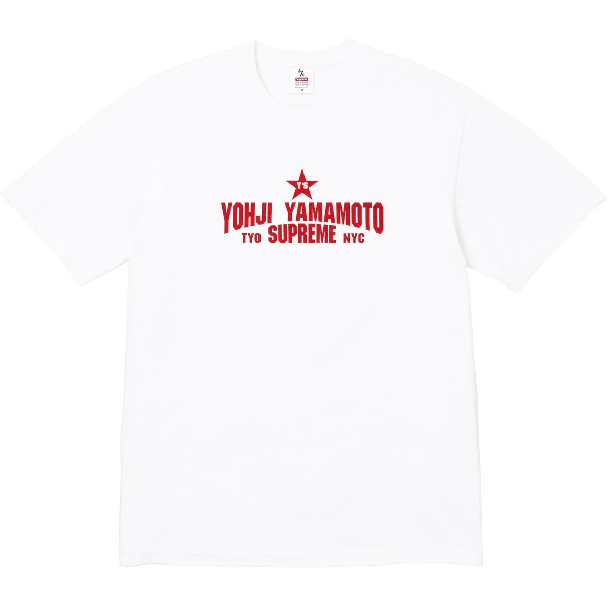 Supreme x Y's by Yohji Yamamoto Star Tee Black White 2colors FW25