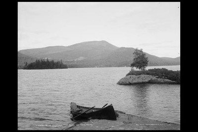 Blue Mountain Lake,water bodies,canoes,Adirondack Mountains,New York,NYc1902