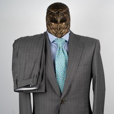 NWT 2450 Pal Zileri Forall Super 130'S Striped Suit Gray 38US/48IT