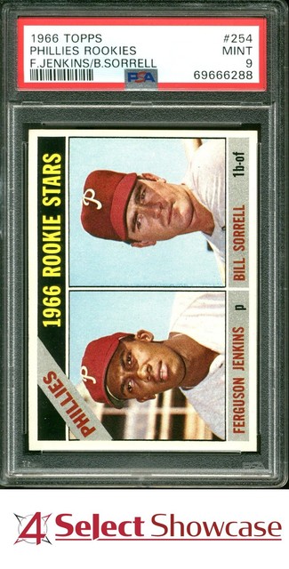 1966 TOPPS #254 FERGUSON FERGIE JENKINS RC PHILLIES HOF PSA 9