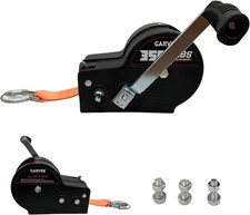 3500lbs Dual Gear Hand Winch Heavy Duty Crank Manual Boat Atv Rv Trailer Cable