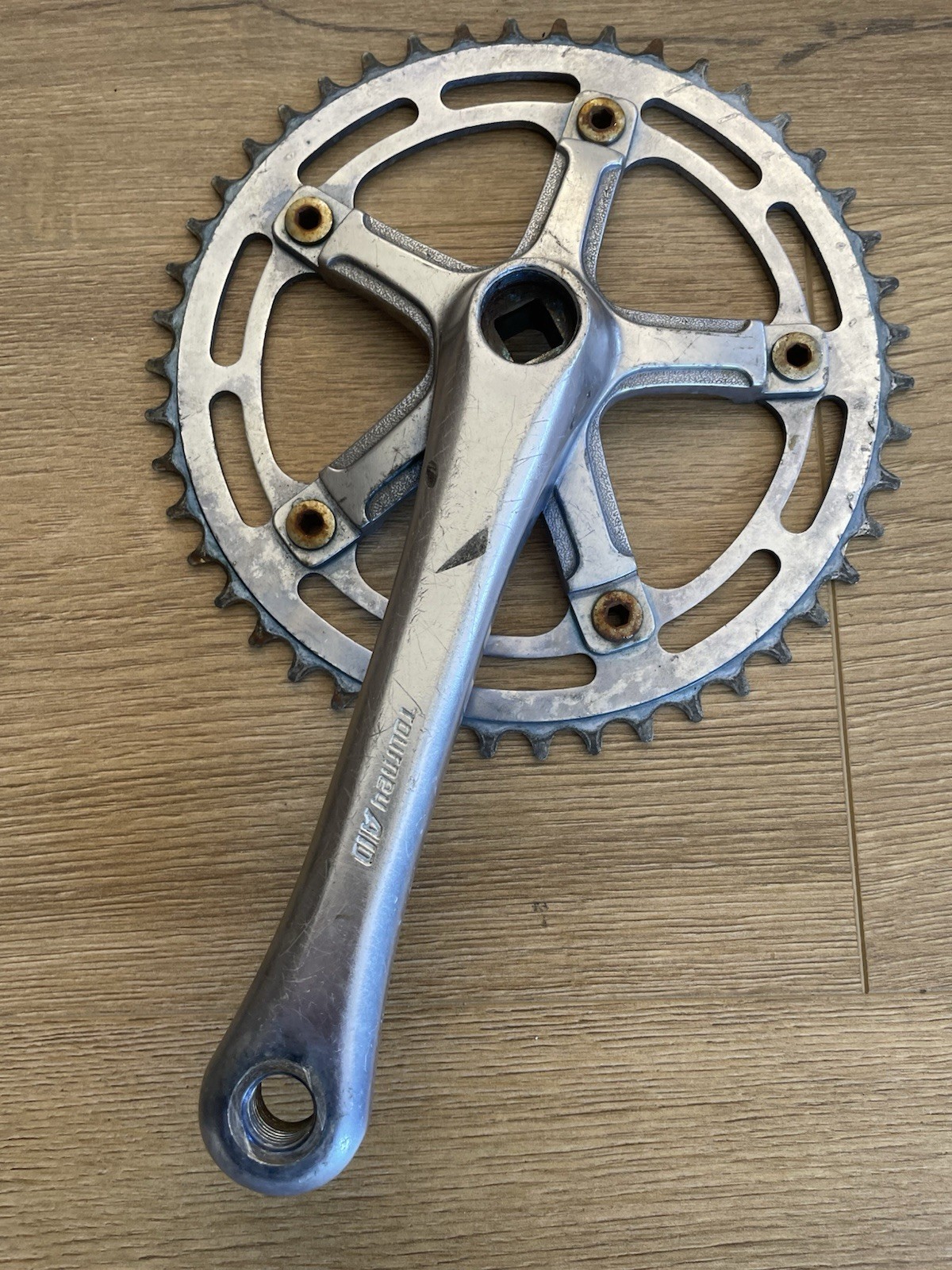 Vintage Takagi BMX cranks Ano Blue 170mm Tange Chainwheel GT