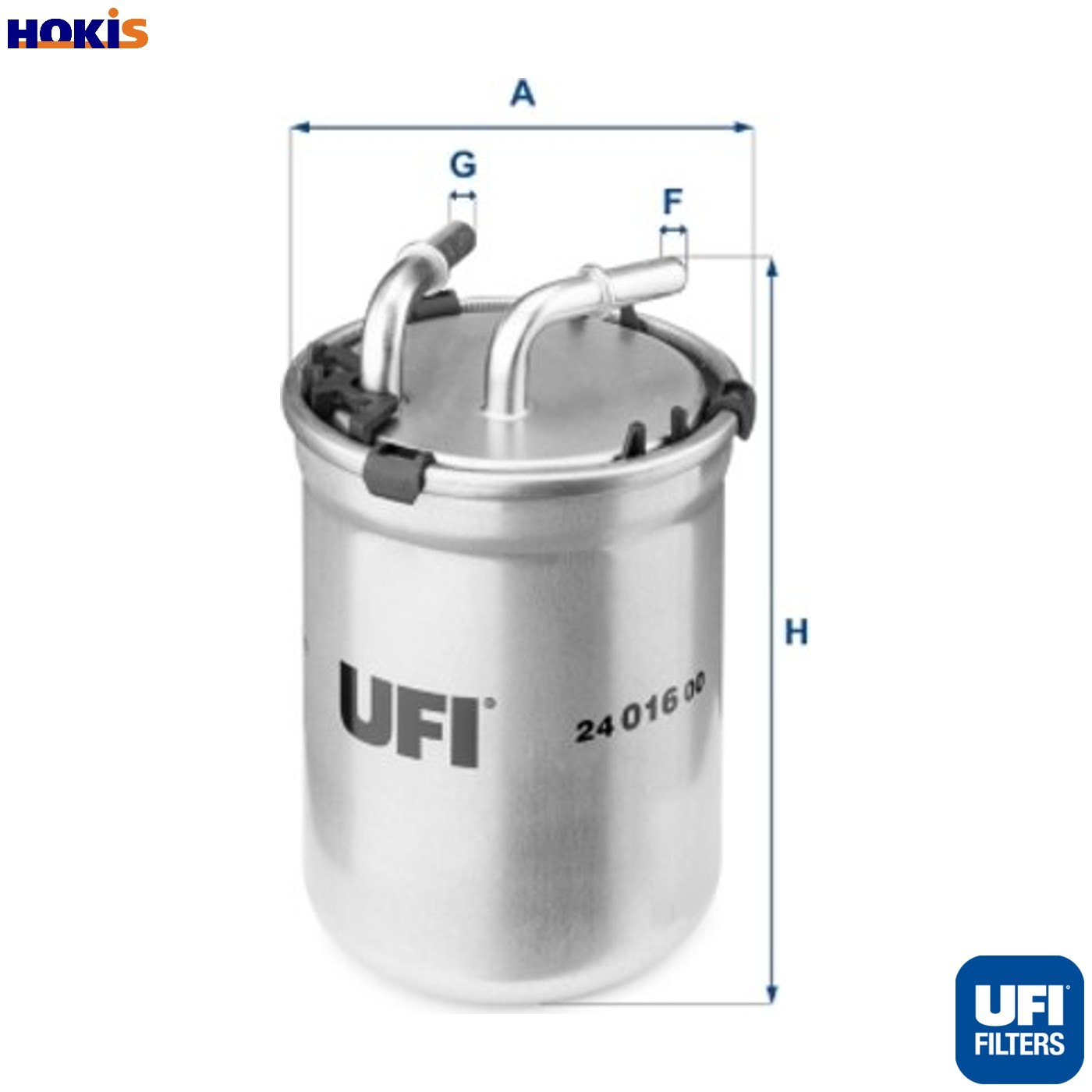 Fuel filter Filter Insert 24.016.00 UFI for AUDI SEAT VW - Image 3
