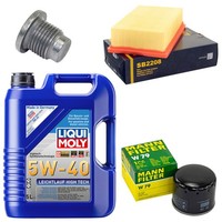 MotoröL Filter Set 5W-40 5 Liter + ÖLablassschraube FüR Renault Clio Iii 1.5