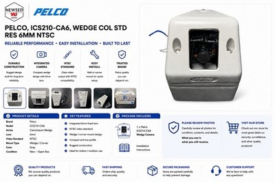 Pelco, ICS210-CA6, WEDGE COL STD RES 6MM NTSC
