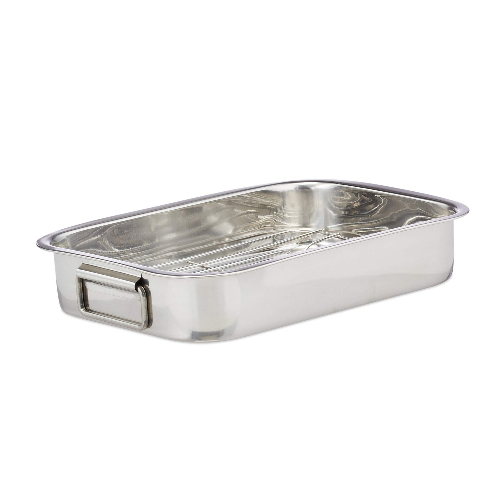 Relaxdays Teglia da Forno con Griglia, M, Pirofila in Acciaio Inox, Rostier Dg8T