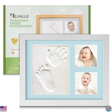 Baby Handprint & Footprint Kit, Keepsake Frame for Newborns, Gift for Showers