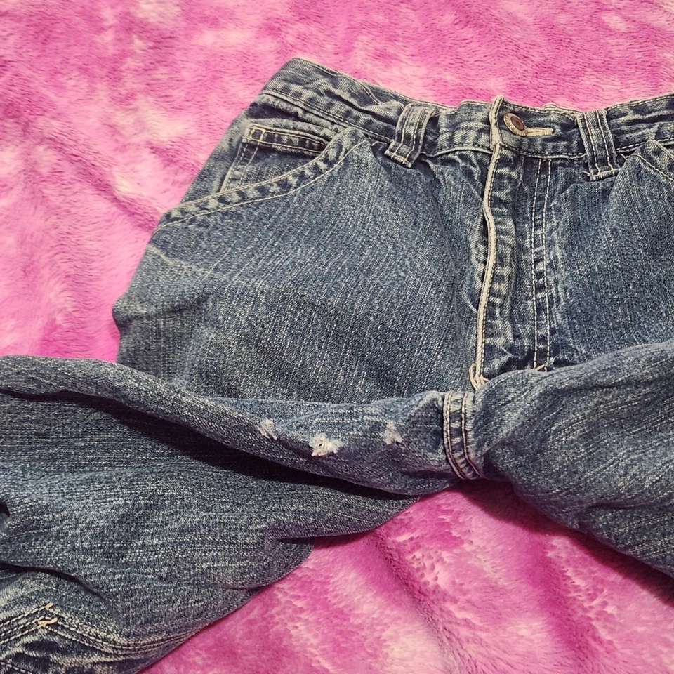 Джинсы Faded Glory для мальчиков размер 12 синяя джинсовая ткань плотник регулируемая талия свободная посадка - Изображение 3 из 4