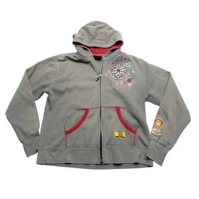 NASCAR Kevin Harvick Shell Pennzoil Hoodie Mens XL Gray Zip Up Chase Authentics
