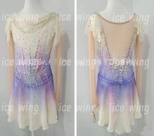 Figure Skating Dress Ice Skating Dress Competition Skating Wear purple