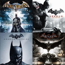 Batman Arkham 4 game Bundle PC [Steam Key no disc] ASYLUM, CITY, KNIGHT, ORIGINS