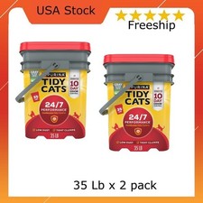 Purina Tidy Cats 24/7 Performance Clumping Cat Litter, Clean Linen Scent, 35 lb
