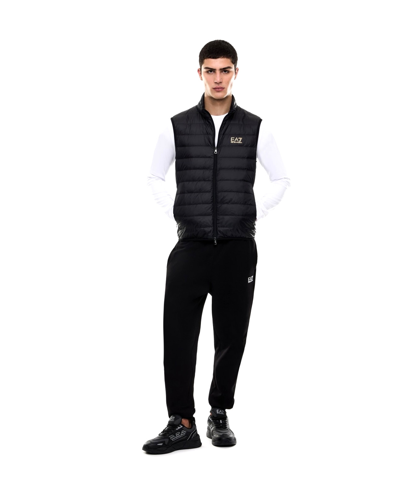 EMPORIO ARMANI EA7 8NPQ06 PNGPZ PACKABLE VEST CORE INDENTITY 0208 BLACK GOLD