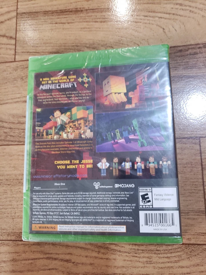 Minecraft Story Mode Season Pass Disc Xbox One New Sealed Authentic - Image 2 of 4