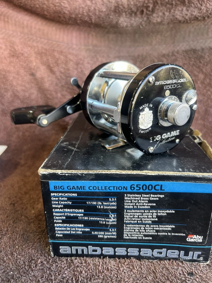 Abu Garcia Ambassadeur 6500CL Big Game Collection Sweden w/ Box & Papers Service - Image 2 of 4